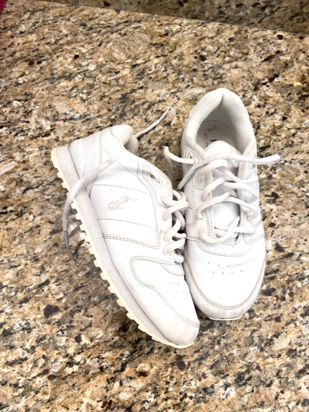 Polo Ralph Lauren White Size 1,5 Kids Girls SNEAKERS